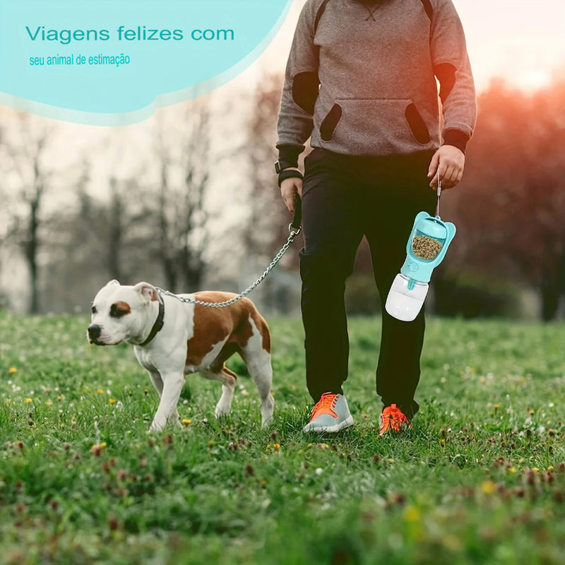 Botlle Ração e água para passeios seu pet sempre bem alimentado e hidratado